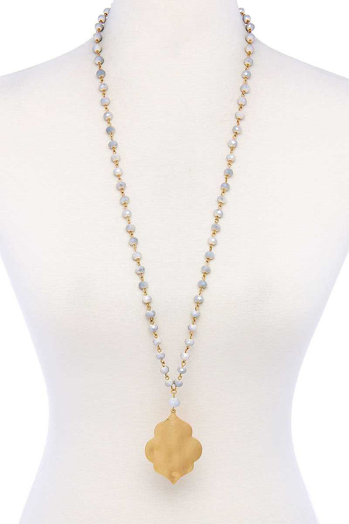 Designer Multi Bead Pendant Necklace