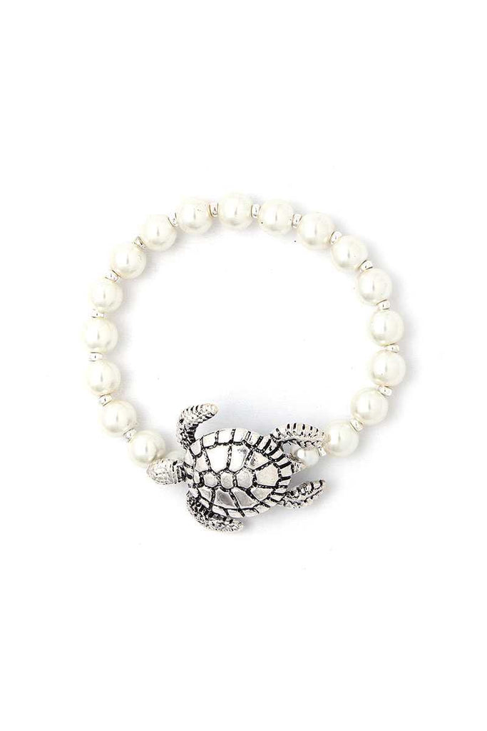 Sea Turtle Charm Beaded Bracelet
