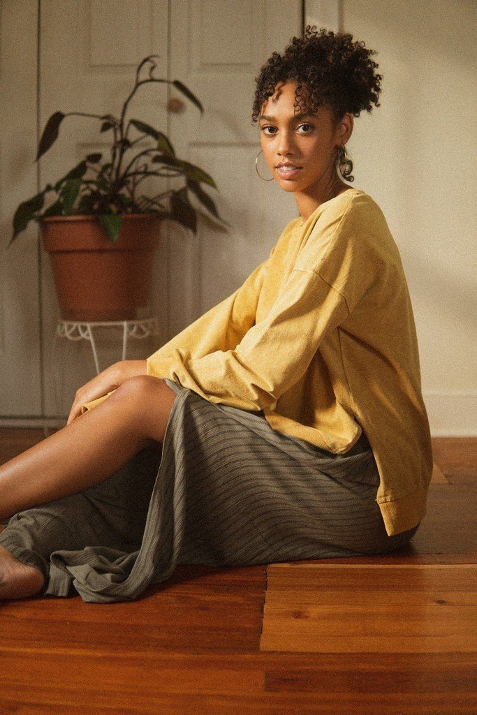 A Mineral Wash Knit Sweater