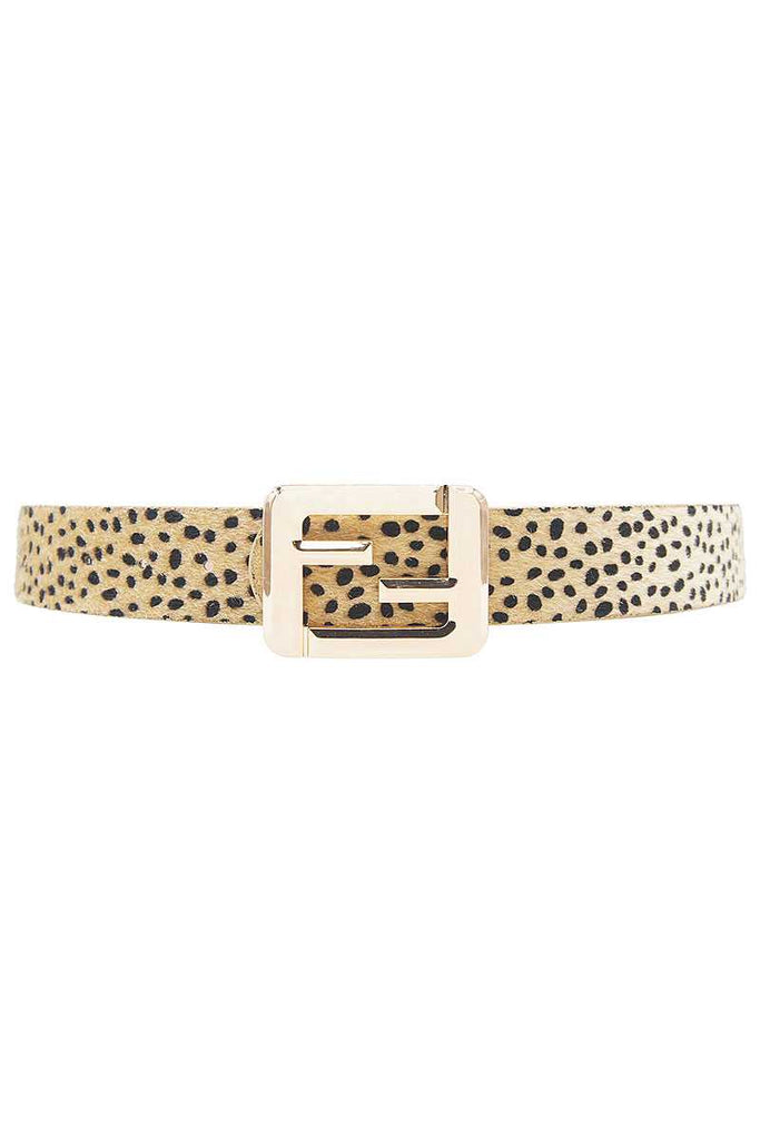 Leopard Fashion Square Letter Buckle Belt