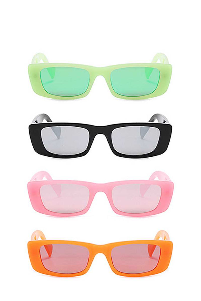Trendy Sharp Eye Vibrant Colored Sunglasses