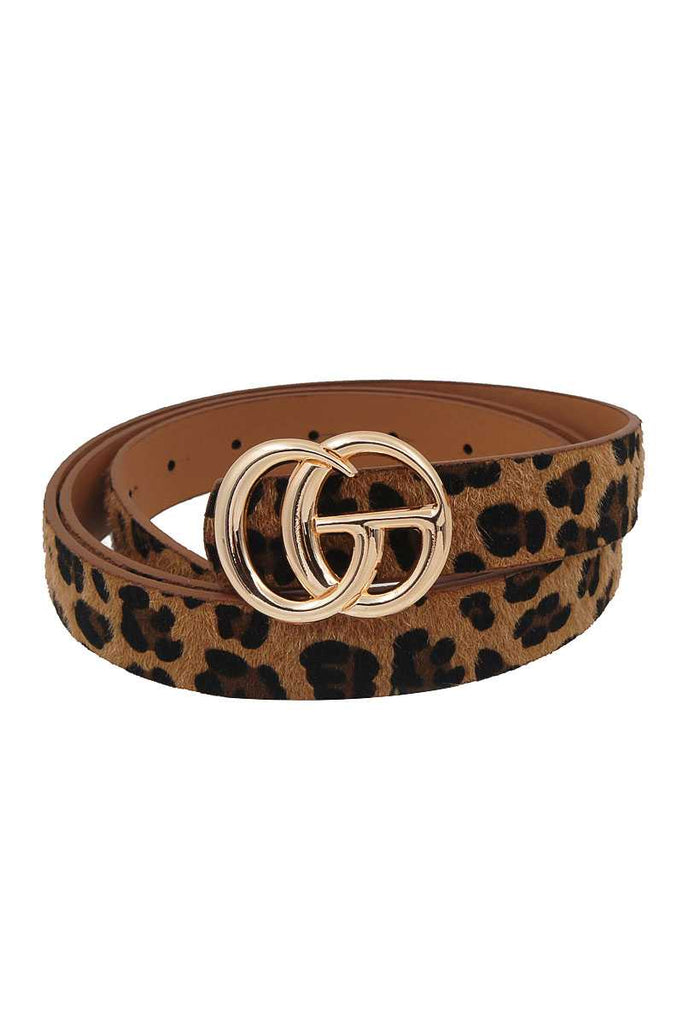 Fashion Trendy Leopard Fur Belt