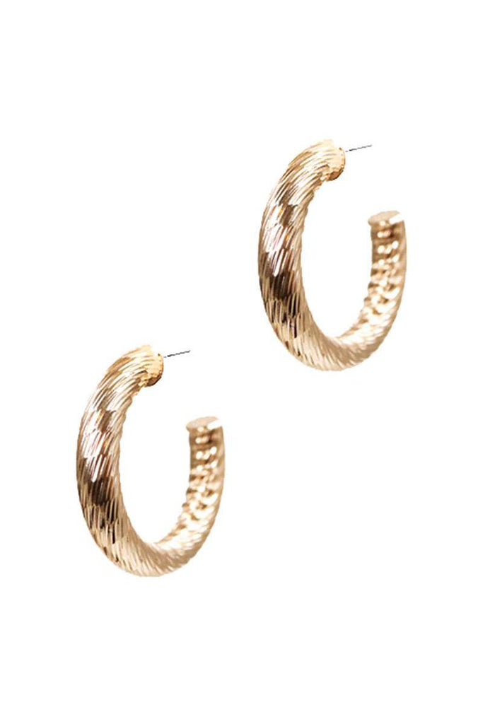 Cute Fashion Twisted 1.25 Inch Open Hoop Earring