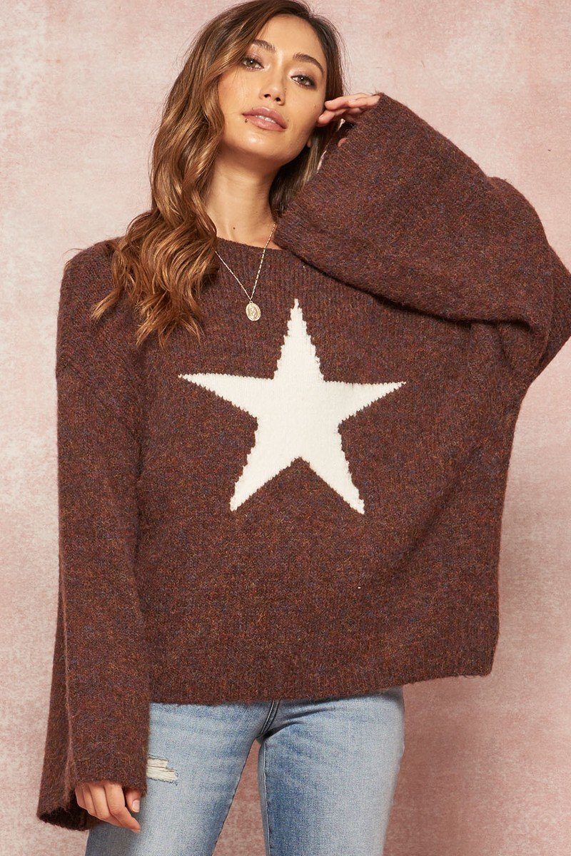 A Multicolor Fuzzy Knit Sweater