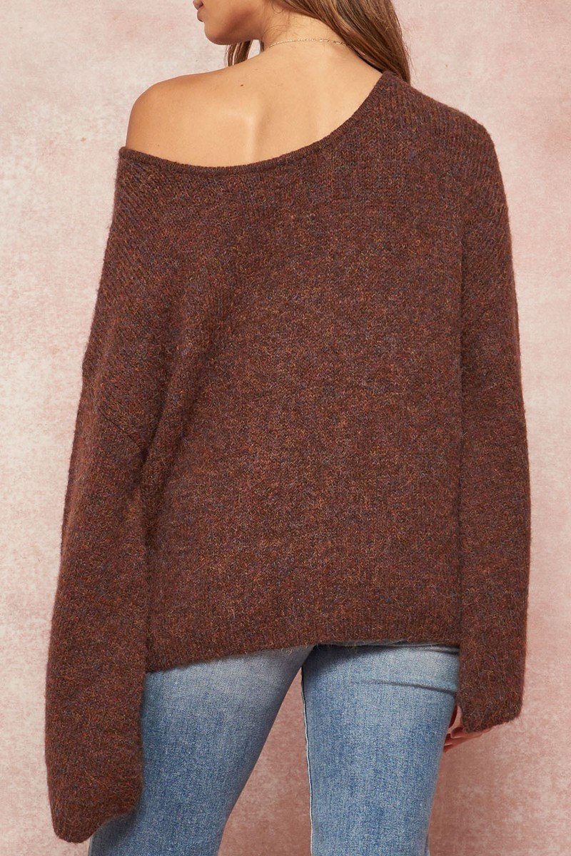 A Multicolor Fuzzy Knit Sweater
