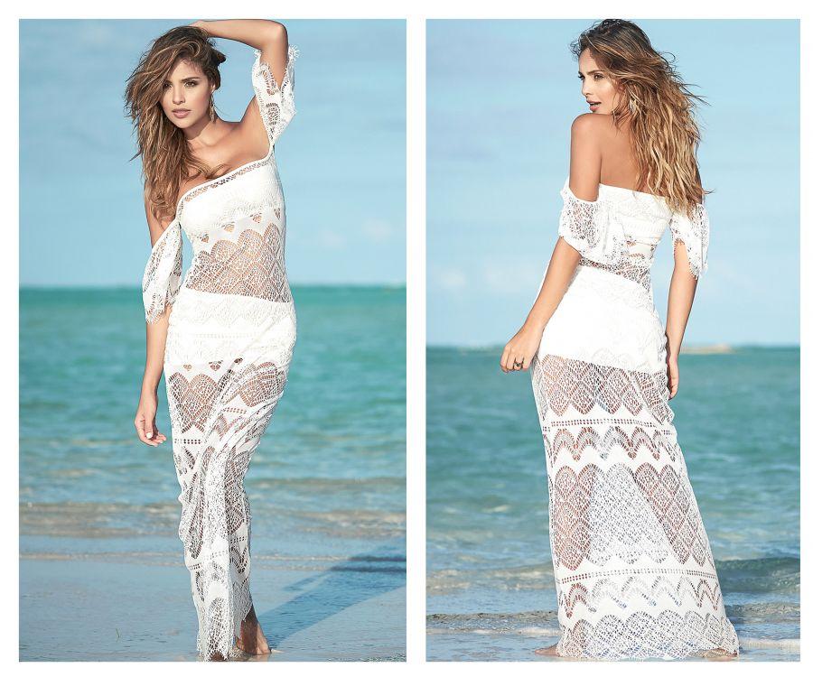 SAMMY Three Piece Long Beach Dress with Top and Skirt