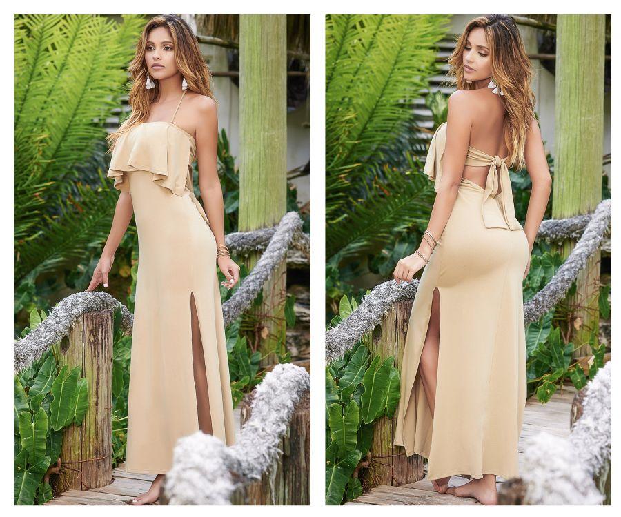 ALMA Removable and Adjustable Straps Long Dress