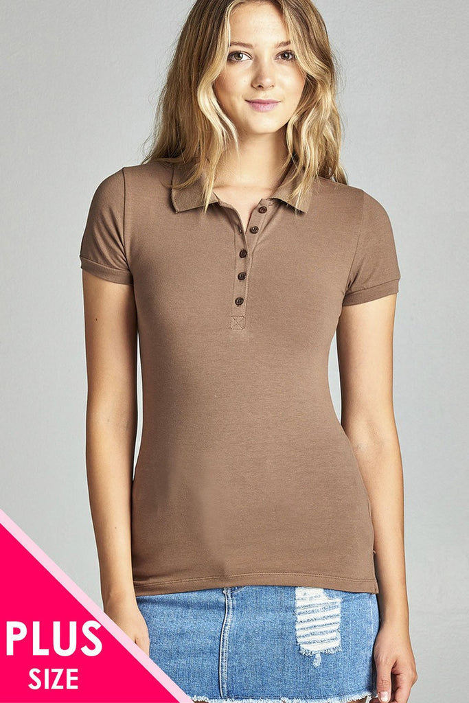 LUCY Classic jersey polo top